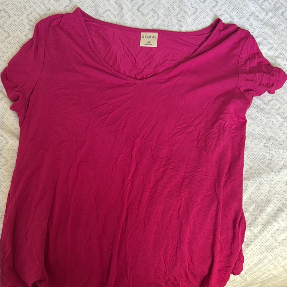Soma Women's Fuchsia Short Sleeve Tee